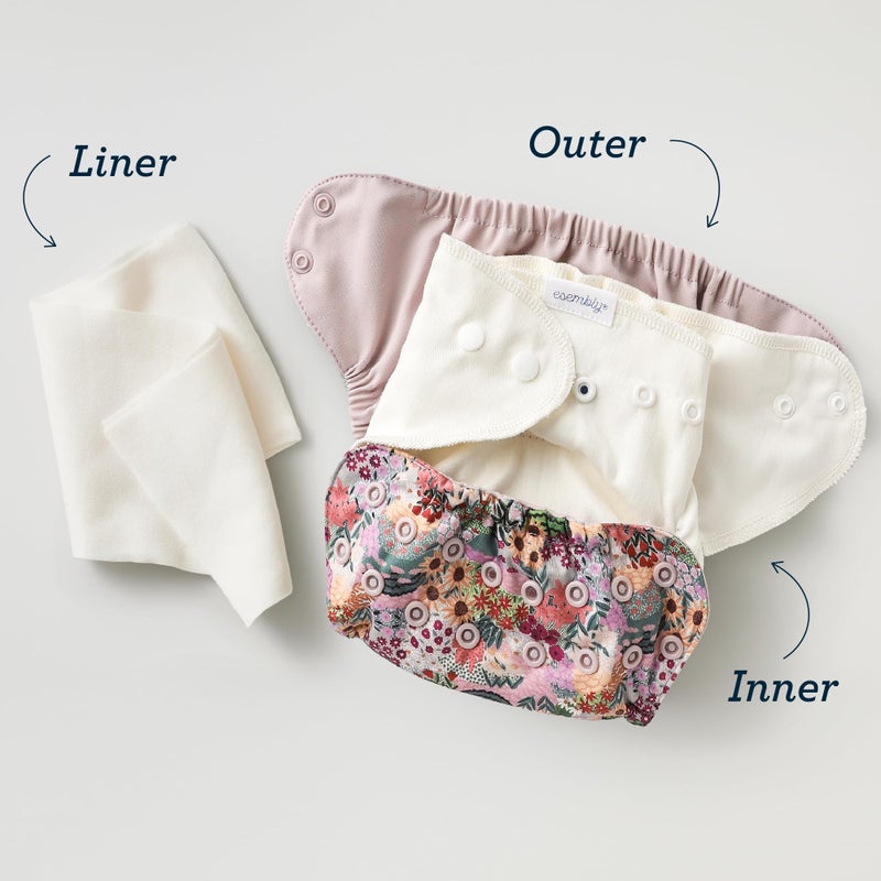 Esembly Cloth Diaper Stay-Dry Fleece Diaper Liner, Moisture-Wicking, Keeps Baby Dry, Prevents Staining, Protects Diaper, Easier to Clean, Washable, Reusable, Super-Soft, 12-Pack, One Size - Image 4